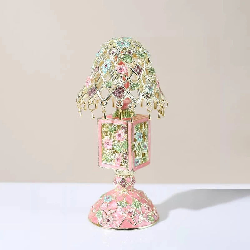 Alloy Enamel Color Jewelry Box Retro Ring Earring Storage Case Woman Trinket Display Case Luxury Jewellery Storage Container