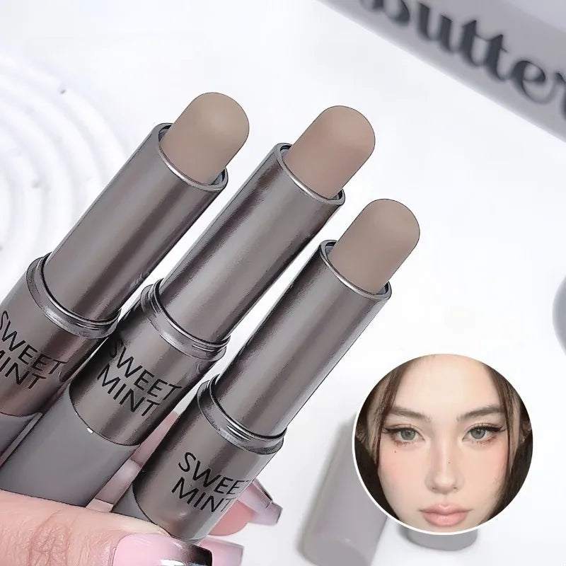 Matte Concealer Contour Stick Moisturizing Lasting Smooth 3D Nose Shadow Waterproof Face Highlight Brighten Contour Makeup Pen