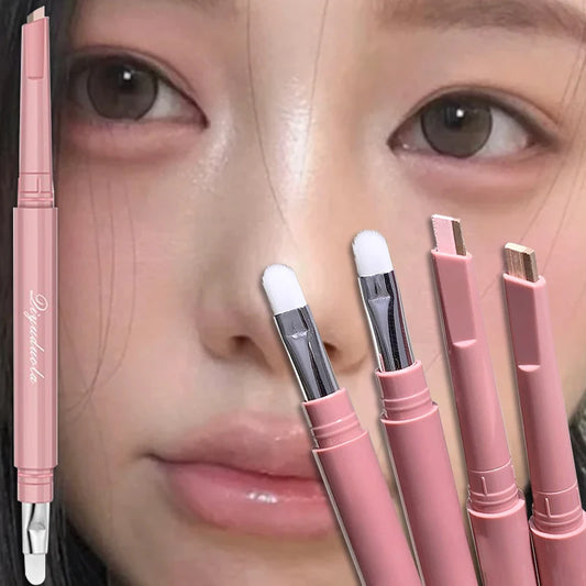 Dual-Tone Under-Eye Lying Silkworms Pencil Nude Pink Matte Highlighting Shadow Pencil Brightening Cream Aegyo Sal Makeup Pen
