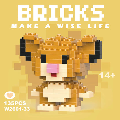 Disney 108 style Stitch LinaBell StellaLou Building Blocks Princess Cartoon Figrues Bricks Children's Assembly Toys Model Gift