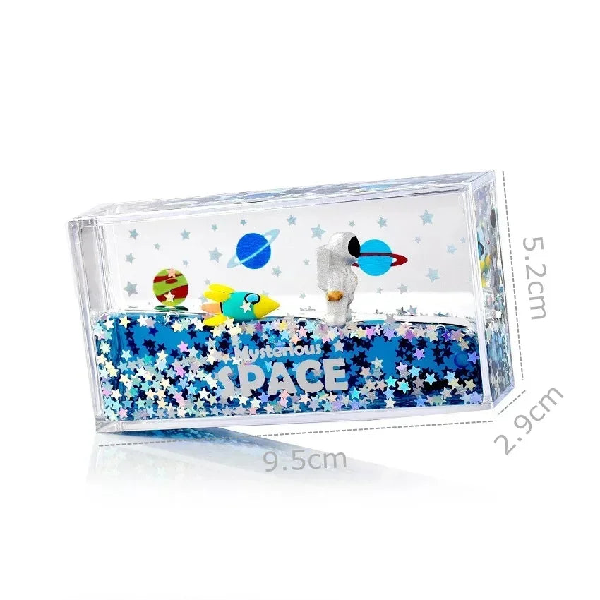 Astronauts Fluid Liquid Drift Ship Floating Boat Creative Galaxy Bottle Living Room Decorations Home Ornament Desk Accessories