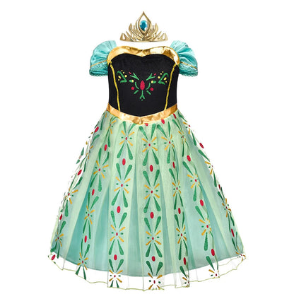 Girls Flower Fairy Dress Up Kids Princess Dress With Wings Halloween Princess Costume Elves Party Tinkerbell Tinker Bell Dress