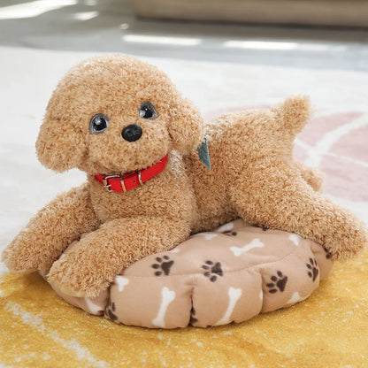 Kawaii Soft Realistic Teddy Dog Plush Toy Funny Simulation Stuffed Little Puppy Dolls Lovely Birthday Gift for Baby Kids Girls