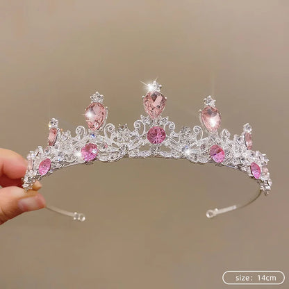 Silver Color Crystal Tiaras and Crowns Rhinestone Prom Diadem Crown Tiara for Women Bride Bridal Wedding Hair AccessoriesJewelry