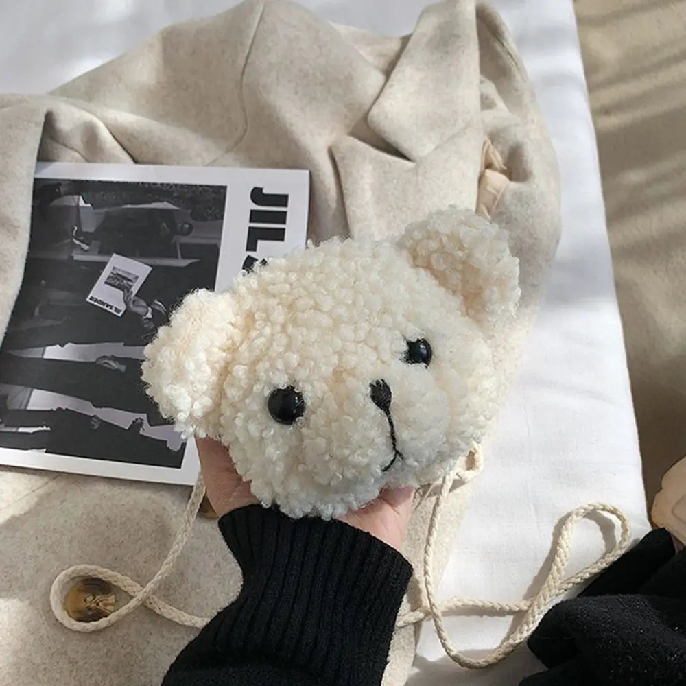 Cute Bear Plush Shoulder Bag For Children Kids Cartoon Messenger Bags kawaii Plush Purses little Girls Stuffed Animals Backpack