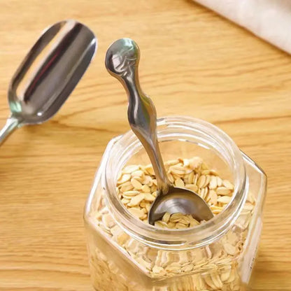 1pc Whole Grain Scoop Tea Spoon Stainless Steel Large Scoop Opening Suitable for Whole Grains Coffee Powder Beans