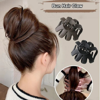 1Pc High Ponytails Ball Bun Fluffy Hair Claw 7cm Irregular Flower bud Hair Clips Fixed Hair Accessories For Women Styling Braids