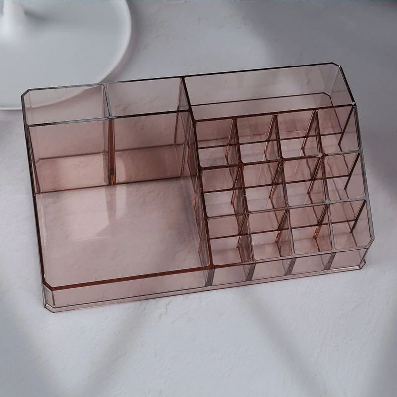 Transparent cosmetics storage box Dresser finishing jewelry lipstick air cushion eyeshadow storage box manufacturer
