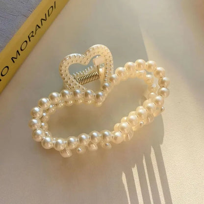 Imitation Pearl Hairpins Geometric Hair Claws Bath Large Catch Clip Back Head Women Hair Accessories Hair Claw New Headwear