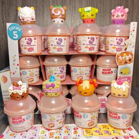 NumNoms Nail Polish Glitter Lipgloss Scented Light-up Num Nom Toy Collection Cute Animal Dolls Fun Play House Kids Birthday Gift