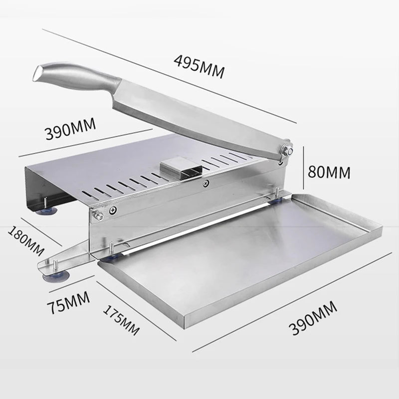 2022 Manual Stainless Steel Food Cutter Slicing Machine Automatic Home Kitchen Frozen Meat Slicer Meat Delivery Nonslip Handle