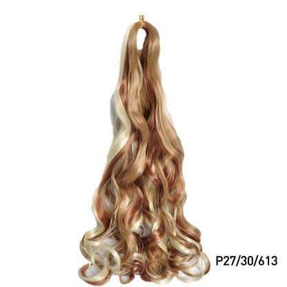 Loose Wave Spiral Curl Braids Synthetic Hair French Curls Braiding Hair Extensions High Temperature Ombre Pre Stretched Hair