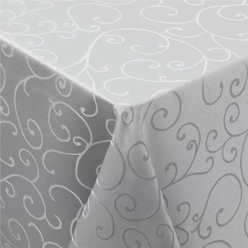 Homaxy Washable Rectangular Tablecloths Kitchen Resturant Easy Care Table Cloths Scratch-Resistant Polyester Damask Table Cloths