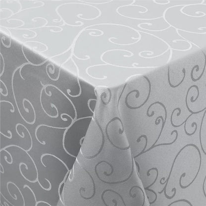 Homaxy Washable Rectangular Tablecloths Kitchen Resturant Easy Care Table Cloths Scratch-Resistant Polyester Damask Table Cloths