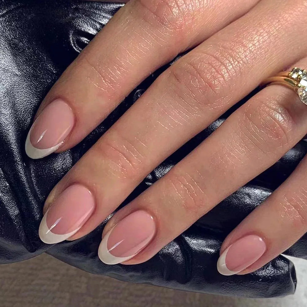 24PCS stiletto false nail tips Mid-length Gradients press on nails wearable full cover fashion false fingernails patch for girls