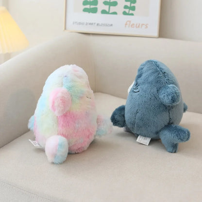 Kawaii Shark Cat Plush Toy Soft Stuffed Colorful Shark Cat Doll Kids Toys Birthday Christmas Gift for Boys Girls