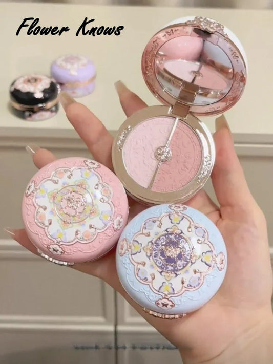 Flower Knows Butterfly Cloud Collar Collection 2Color Blush Brighten Expand Color Matte Cheek Rouge Box Makeup