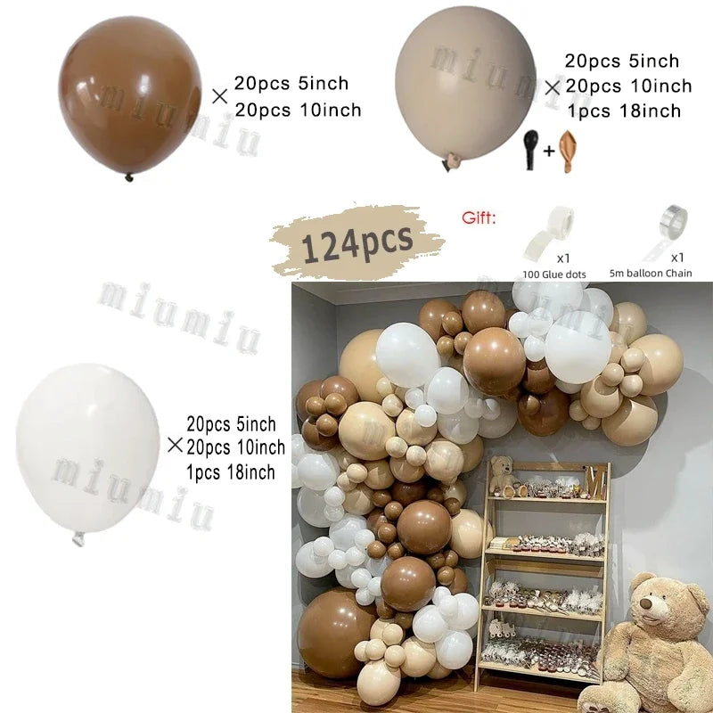 Beige Cream White Boho Balloon Garland Arch Kit Sand White Engagement Wedding Birthday Party Baby Shower Decoration Balloons
