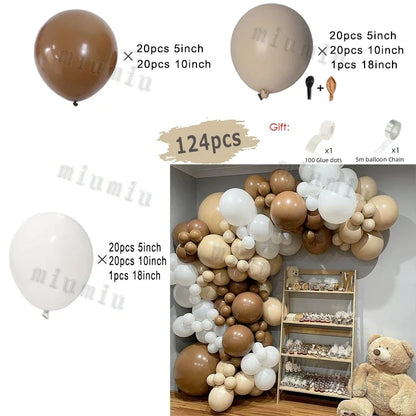 Beige Cream White Boho Balloon Garland Arch Kit Sand White Engagement Wedding Birthday Party Baby Shower Decoration Balloons