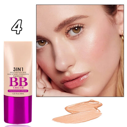 3 In 1 Multi-Function Base Make-UP Liquid Fundation Brighten &Smooth BB Cream Breathable Oil Control Poreless Skin Concealer