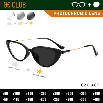 O-Q CLUB Women's Grade Glasses Men Optical Lenses Transparent Eyepieces for Reading Lunettes Myopia Eyeglasses Photochromic Lens