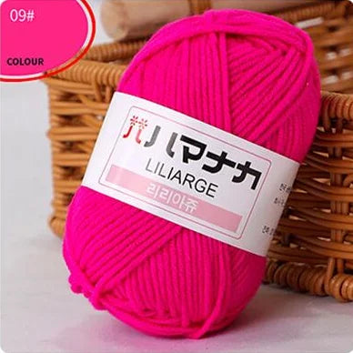 25G Milk Sweet Soft Baby Cotton Knitting Wool Thick Fiber Yarn Velvet Hand Threads for Knitting Wool Crochet Yarn for DIY Sweate