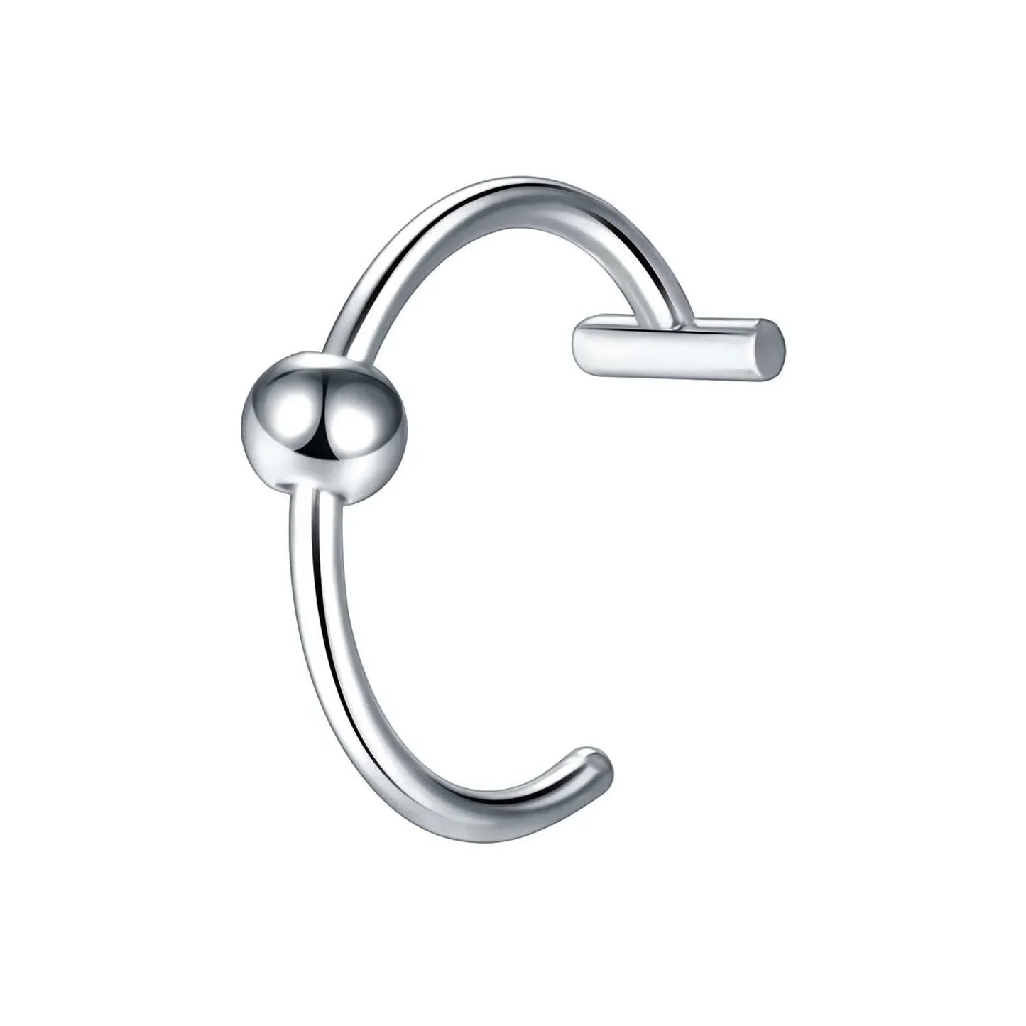 Titanium Steel C-Shaped Lip Ring Holeless False Lip Nail Hip-Hop Punk Piercing Ornament Piercing Fake Fake Septum Piercing 2024