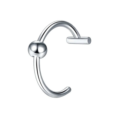 Titanium Steel C-Shaped Lip Ring Holeless False Lip Nail Hip-Hop Punk Piercing Ornament Piercing Fake Fake Septum Piercing 2024