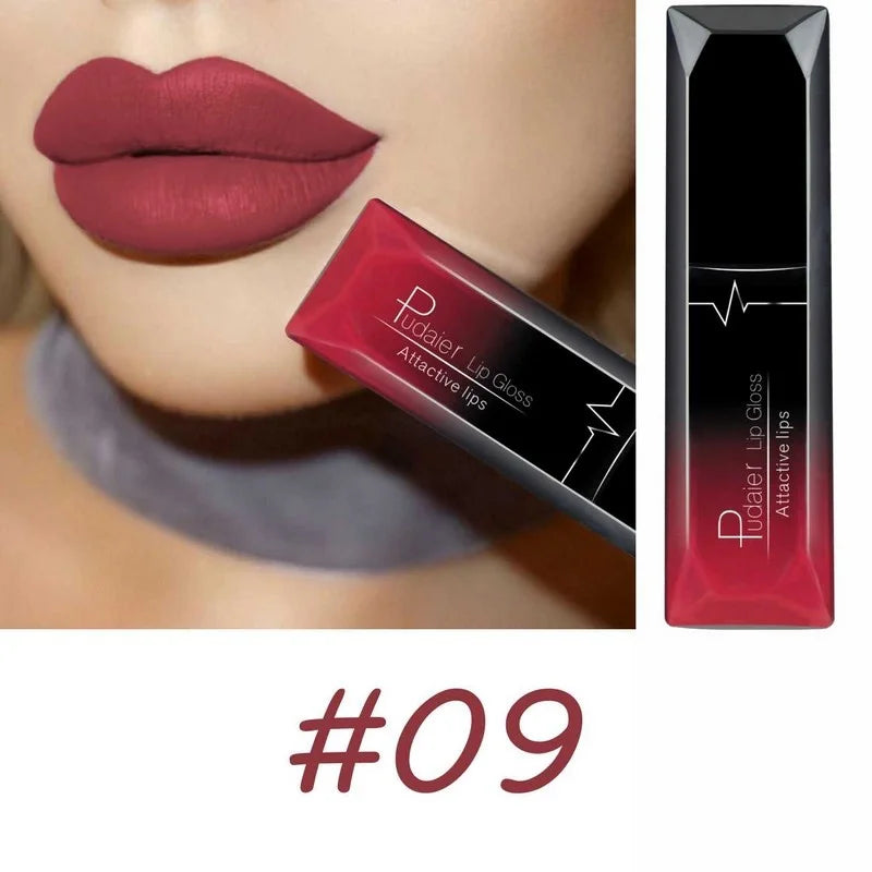 Matte Liquid Lipstick 17 Colors, Long Lasting Lip Gloss, Velvet Lip Cream, High Pigment, Non-Stick Cup, Sexy Finish