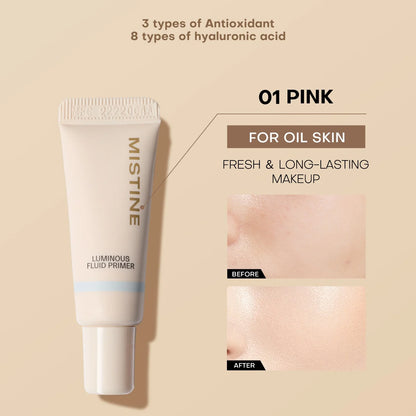 Mistine Mini Hydrating Foundation Primer Face Makeup Primer for All Skin Types Skin Perfecting & Smoothing Makeup Base 5g 1pc
