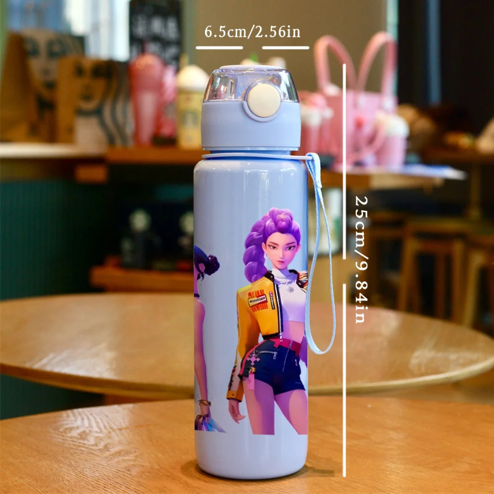 3D Printed Kpop Demon Hunters Cartoon Water Bottle –Portable Fashion Cup-700ML Milk Juice Cup Drinking for Outdoor Travel