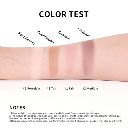 Baked Powder Foundation Oil Control Setting Makeup Pressed Powder Cake Bronzer Glow Face Contouring Shimmer Contour