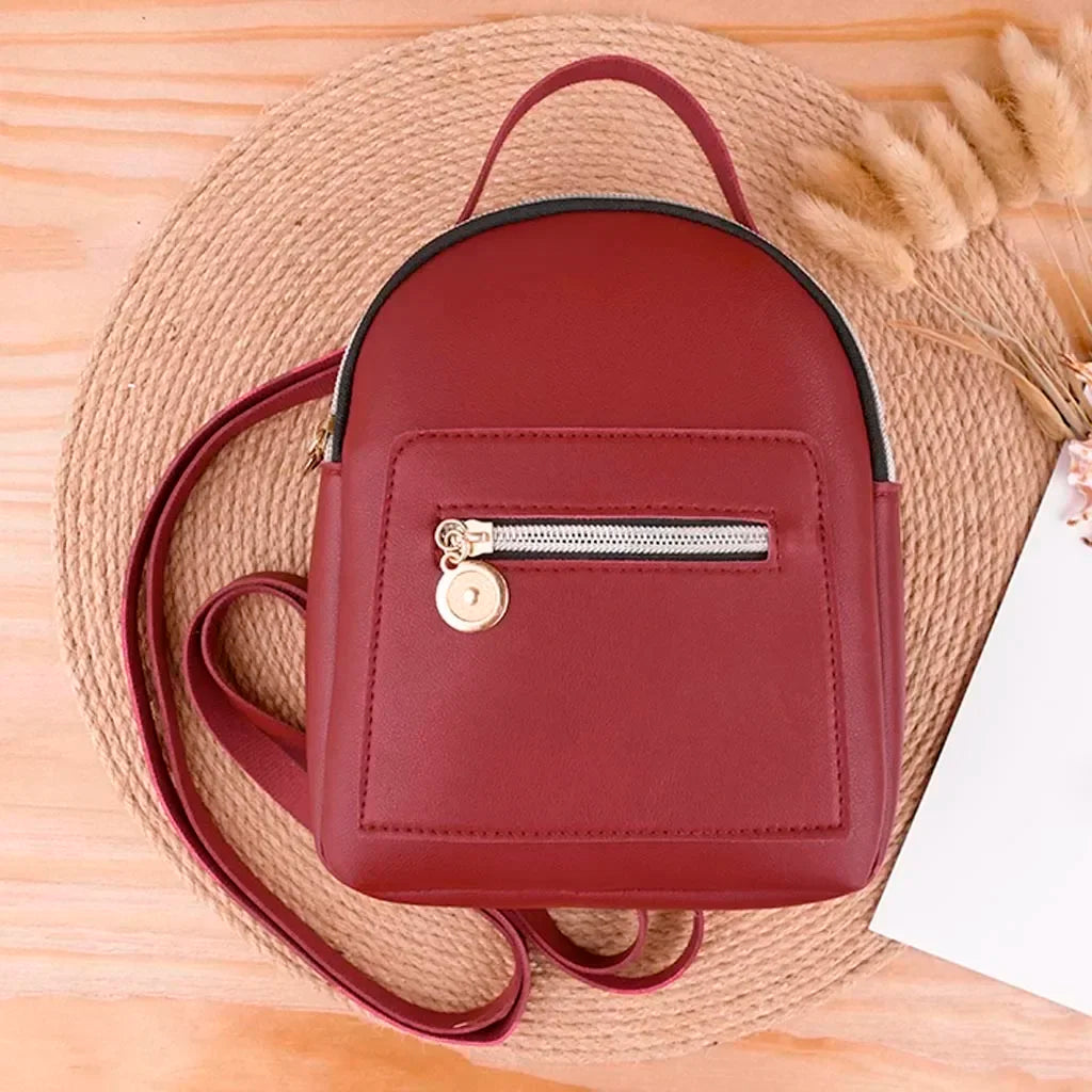 Fashion Lady Backpack Mini Soft Touch Multifunction Small Women Shoulder Bag All-Match Outdoor Travel Bolsa Mochila Mujer 25 #
