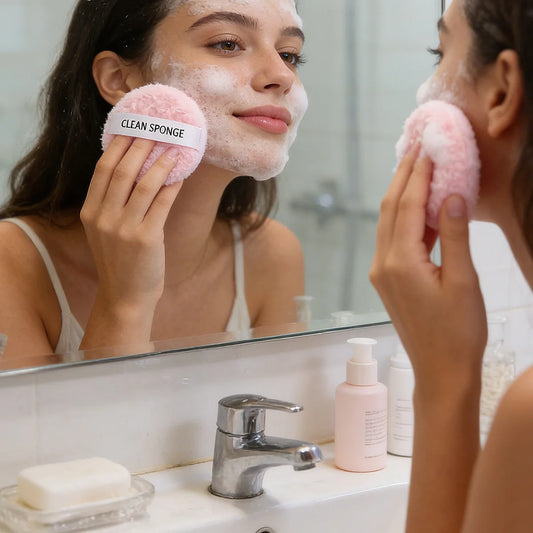 Large Combination Beauty Tools Set Face Washing Makeup Sponge Full Set Pink Cosmetic Brush Set for Ordinary People