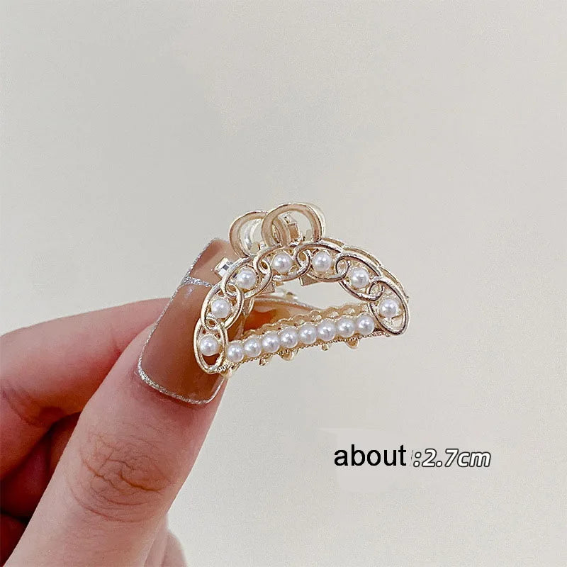 20 Styles Small Pearl Hair Claw Clip For Girls Bow Hairpin Flower Mickey Hairclip Women Mini Bangs Crab Clip barette Accessories