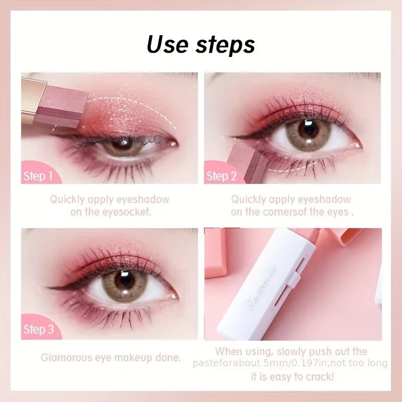 2 in 1 Pearly Highlighter Eyeshadow Stick Glitter Eyeshadow Eyeliner Stick Eyes Makeup Cosmetics Make Up Waterproof Long Lasting