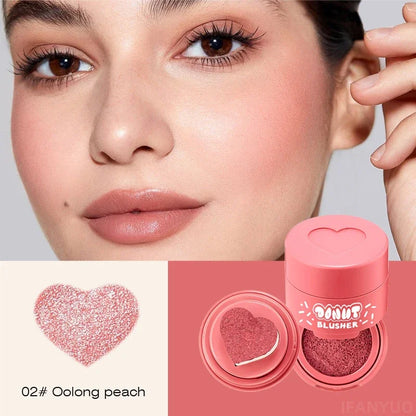 Love Seal Blusher Air Cushion Blush Cream Waterproof Long-lasting Cheek Rouge Brighten Skin Multi-use Natural Face Makeup Blush