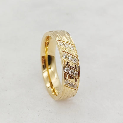 Couple Wedding Rings For Men Lover's Alliance Male Female Ringe Anniversary Stainless Steel Jewelry Ring Woman Gold Color