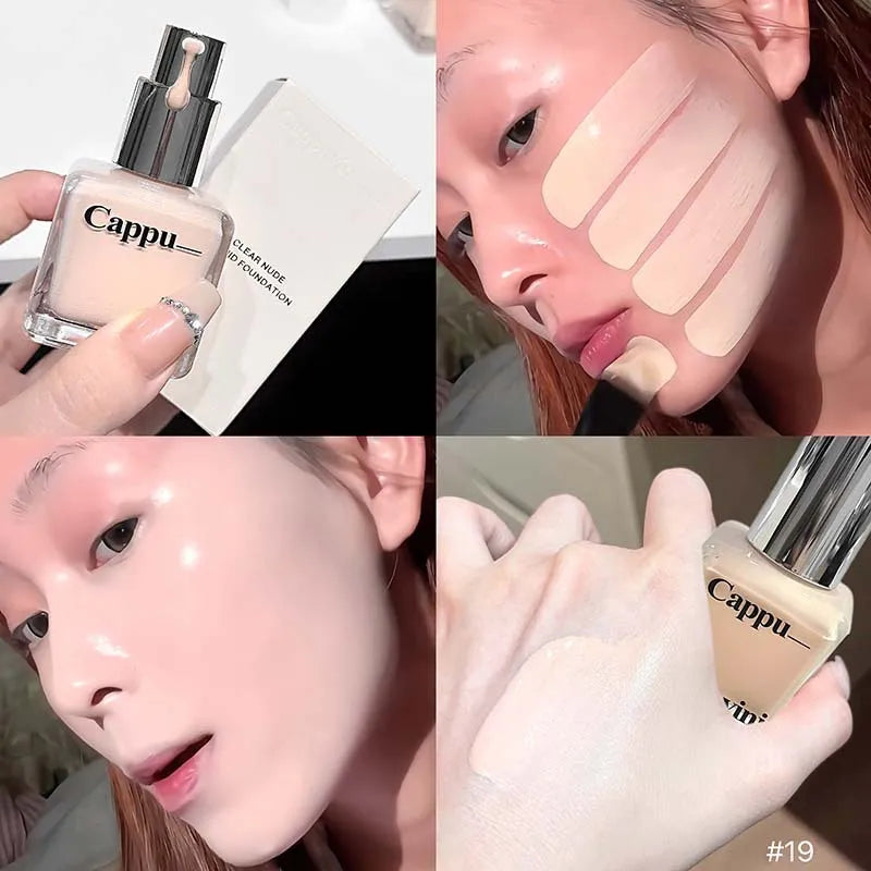 Clear Liquid Foundation Oil Control Moisturizing Full Coverage Concealer Long-lasting Waterproof Nourishing Brightening Makeup