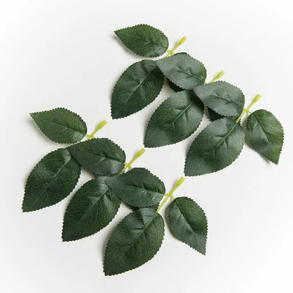 20 Pieces Silk Rose Leaves Fake Plant Wedding Decorative Wreath Christmas Decorations for Home Diy Decorative Artificial Flowers