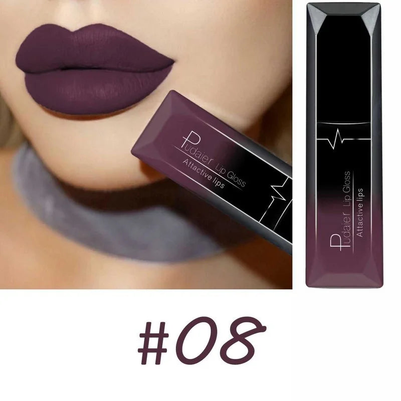 Matte Liquid Lipstick 17 Colors, Long Lasting Lip Gloss, Velvet Lip Cream, High Pigment, Non-Stick Cup, Sexy Finish