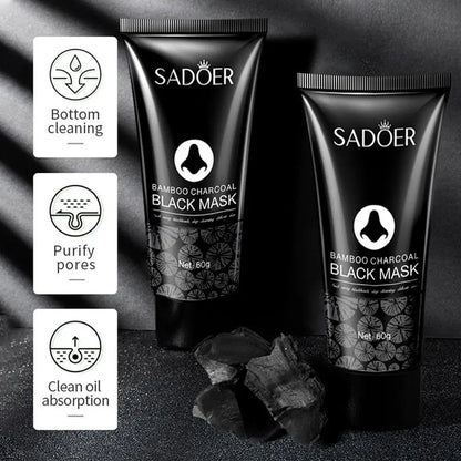 New High-end Deep Cleansing Black Mask Bamboo Charcoal Blackhead Remover Face Mask Skin Care Peal-off Nose Mask 60g