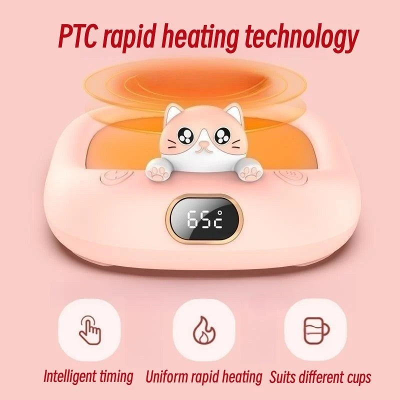Portable Mug Heating Coffee Mug Cup Warmer Cup Heater Warm Mat Milk Tea Water Heating Pad Constant Temperature Coaster for Home