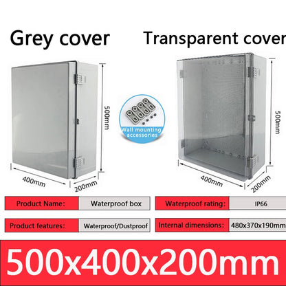 IP66 ABS plastic PC enclosure with hinge latch lock outdoor distribution box waterproof electrical junction box instrument box