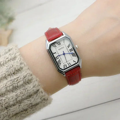 Retro Brown Leather Strap Women Watches Qualities Ladies Stailless Steel Wristwatches Fashion Brand Fashionable Relogio Feminino
