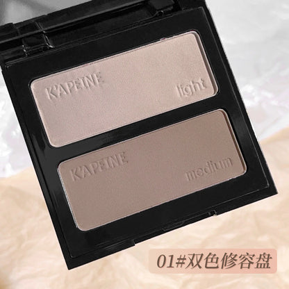 Two-tone three-color contouring palette, shadow nose shadow touching, brightening, contouring, highlighter contouring palette