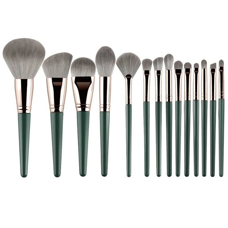 34pcs Makeup Brushes Set 14pcs Travel Portable Foundation Concealer Makeup Brush Professional Liquid Cream Make-up Beauty Tool