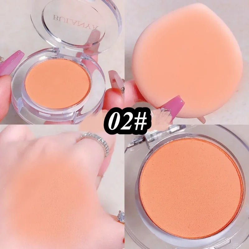 Girl Blush Peach Cream Makeup Blusher Palette Cheek Contour Pink Waterproof Cosmetic Beauty Powder Soft Smooth New Makeup Rouge