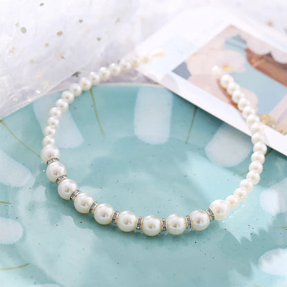 VAGZEB Fashion Full Pearl Hairbands Elastic Flower Women Hair Hoop Bands Headband Bezel Girls Hair Accessories Headdress