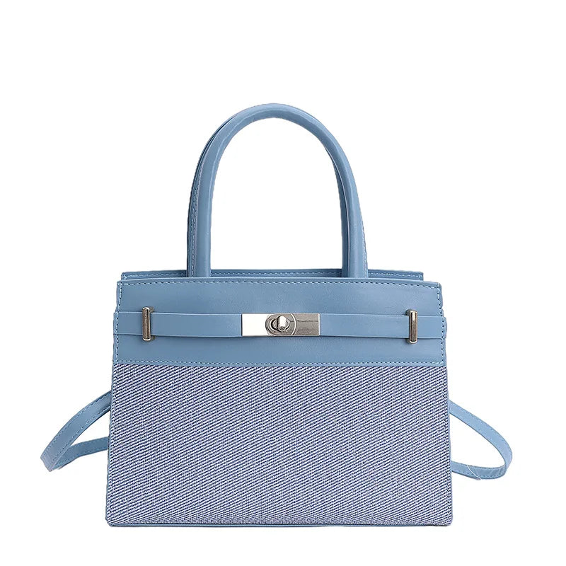 Fashionable Versatile Women's Handbag 2025 New Style Commuter Single Shoulder Crossbody Bag Trendy PU Material Medium Size Zi...